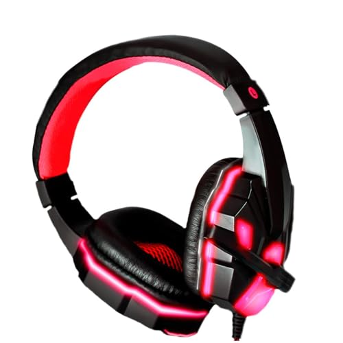 Alipis Wired Gaming Headset with Microphone Over Ear Stereo Headphones USB Noise Cancelling for Gaming Console