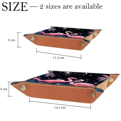 Starry Flamingos Lover Dice Tray PU Leather Dice Rolling Tray Folding Dice Holder for Dice Games, Like RPG, DND and Other Table Games - color: Multi 8
