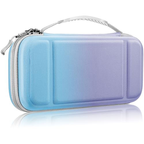 FINTIE Carrying Case for Nintendo Switch OLED Model 2021/Switch 2017, [Shockproof] Hard Shell Protective Cover Travel Bag with 10 Game Card Slots & Inner Pocket - color: Evening Ombre