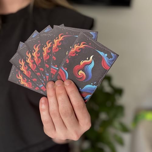 Foxtrot Designs TCG Art Card Sleeves - 100 Count Card Protectors with Matte Textured Back - Compatible with Magic The Gathering and Other TCGs & LCGs (Spellslinger) - color: Spellslinger