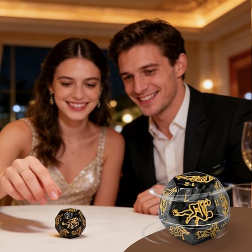 kykake Positions Sex Game Sex Dice，Couple Toys for Couples Romantic Naughty Set Date Night Positon Dice for Anniversary Wedding Gift - color: 5pc Glow Dice