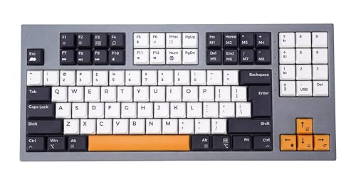 Willow Mechanical Keyboard, 102 Keys, MAC/Win, Space Gray, Gateron Red Linear Hot Swap Switches, RF 2.4, Bluetooth, USB, PBT Keycaps, Aluminum Top