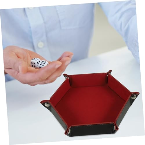 Creative Pu Dice Storage Tray Folding Dice Holder for Tabletop Games Elegant Deep Design for Home Decor and Organization