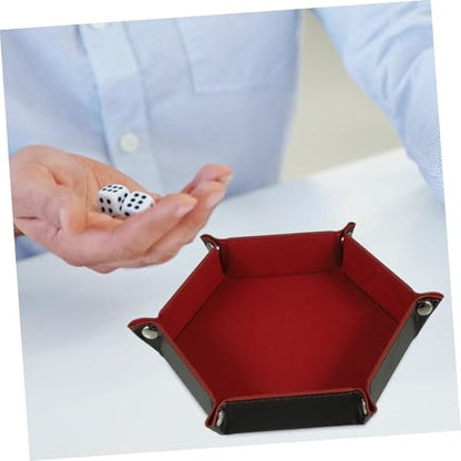 Creative Pu Dice Storage Tray Folding Dice Holder for Tabletop Games Elegant Deep Design for Home Decor and Organization