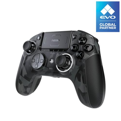 Nacon Revolution 5 Pro Officially Licensed PlayStation Wireless Controller | For PS5 / PS4 / PC - Hall Effect Joysticks and Triggers, Trigger Stops, Mappable Buttons, 8-way and 4-Way D-pad - Urban Camo - color: Urban Camo
