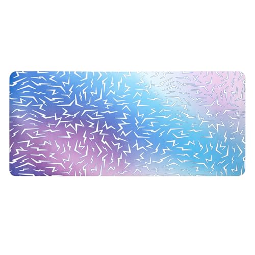 Large Padded Desk Mat, Waterproof PU Leather, Ombre Gradient | Stylish Korean print, smooth grip rubber base, anti-curl edges, soft, flexible and portable for gaming & office use