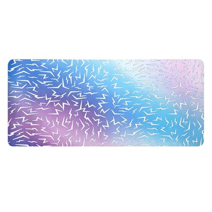 Large Padded Desk Mat, Waterproof PU Leather, Ombre Gradient | Stylish Korean print, smooth grip rubber base, anti-curl edges, soft, flexible and portable for gaming & office use