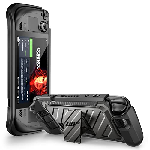 SUPCASE for Steam Deck/Steam Deck OLED Case (2022/2023) with Stand, Dark | Built-in Kickstand, Military-Grade Protection, Ergonomic Design, Dockable Integrated Cover Accessories, Unicorn Beetle Pro - color: Dark