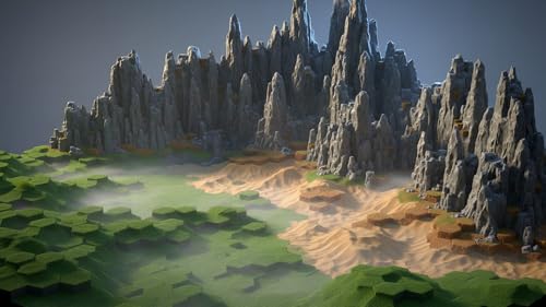 Renegade Game Studios Heroscape Terrain Expansion - 63 Hex Tiles | Lands of Valhalla Customizable Board Game Set, Sand and Rock Hexes, Compatible with All Master Sets, Ages 14+
