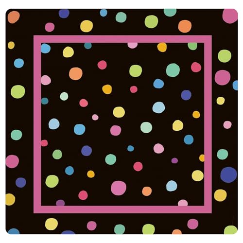 Drydiet Mahjong Mat for Table 31.5 x 31.5 Inch American Mahjong Mat with Carrying Bag, Non-Slip Noise Reduction Table Item for Family Poker Domino Board Game Night & Party Use(Polka Dot) - style: Polka Dot