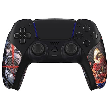 eXtremeRate PlayVital Anti-Skid Sweat-Absorbent Controller Grip for PS5, Professional Textured Soft Rubber Pads Handle Grips - Ghost of Samurai - color: Ghost of Samurai