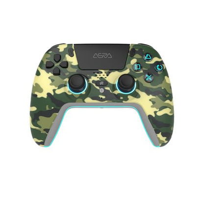 ASRVA Camo Wireless Pro Controller for PS5, Hall Effect Joystick No Drift, 2 Back Paddles, Macro, Gyro, 1000mAh, RGB, Compatible with PS5/Pro/Slim/PC/iOS/Android - color: Camo