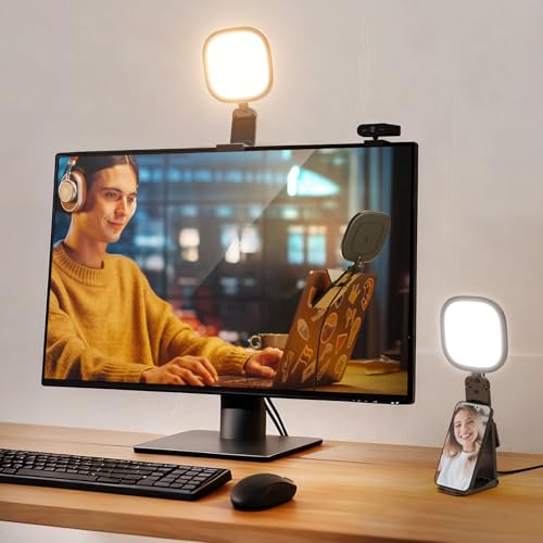 NEEWER Basics 5" 10W Monitor Light for Video Conference, Bi Color Edge Lit USB LED Panel Ring Light with Stand, CRI95 Lamp Lighting for Laptop Computer Webcam Zoom Call Desk Streaming Recording, NL10