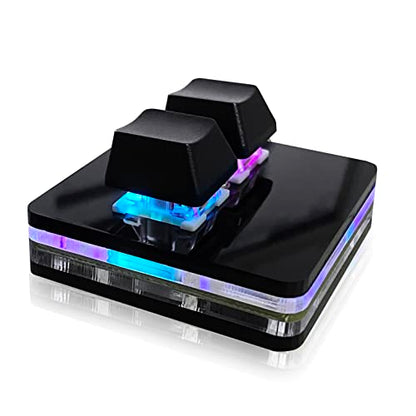 BTXETUEL NONO OSU keypad 2-Key Red axis Gaming USB Keyboard,Hotswap Mechanical Keyboard,Mini Mechanica RGB keypad for macros and Rhythm Games. | Hot-swappable Mini Mechanica RGB Keypad for Macros and Rhythm Games Office Work Shortcut Keys