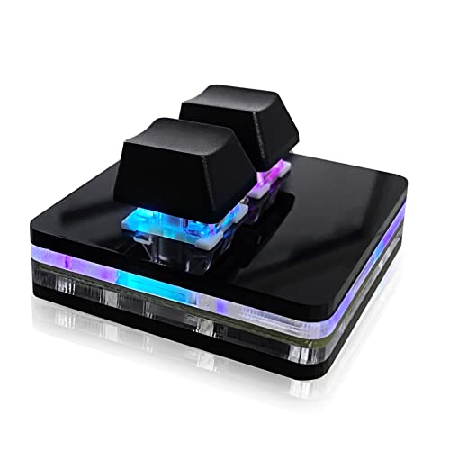 BTXETUEL NONO OSU keypad 2-Key Red axis Gaming USB Keyboard,Hotswap Mechanical Keyboard,Mini Mechanica RGB keypad for macros and Rhythm Games. | Hot-swappable Mini Mechanica RGB Keypad for Macros and Rhythm Games Office Work Shortcut Keys