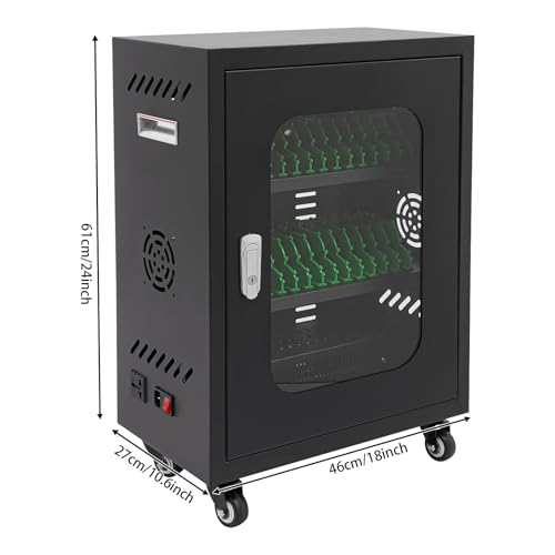 Rechargeable Mobile Phone Charging Cabinet,30 Slots Cell Phones Charging Station Portable Cellphone Charging Cart with Combination Lock, for Students and Employees, Tourists (30Slots) - size: 30Slots