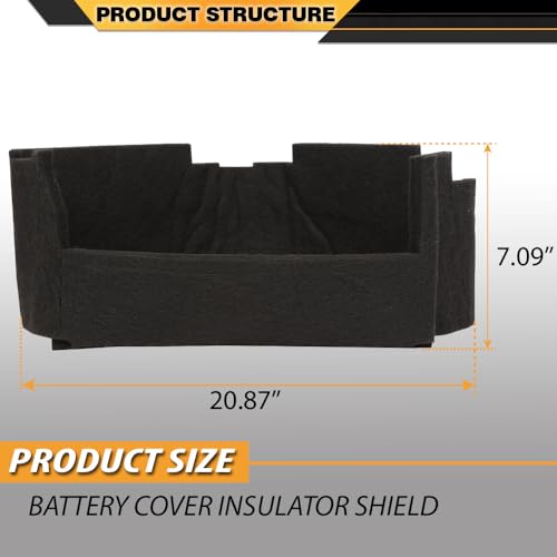 CNNELL Battery Cover Insulator Shield Compatible with Ram 1500 2013-2024 Black 5033397AE - style: 2013-2024 Dodge Ram 1500