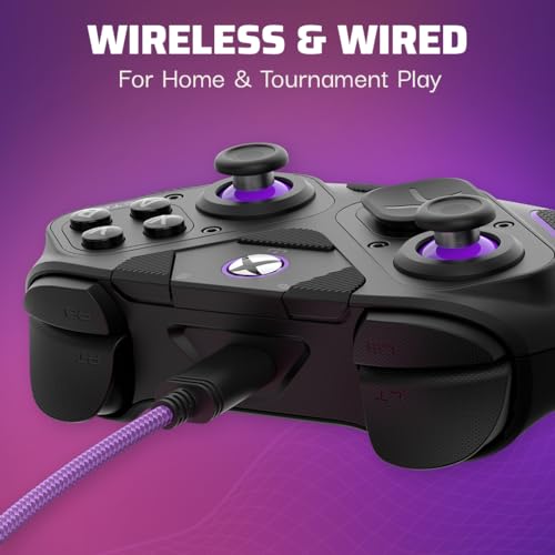 PDP Victrix Pro BFG Wireless Gaming Controller for Xbox Series X|S, Xbox One, Windows 10/11, Modular Gamepad, Dolby Atmos Audio, Remappable Buttons, Customizable Triggers/Paddles/D-Pad, PC App, Black - color: Black