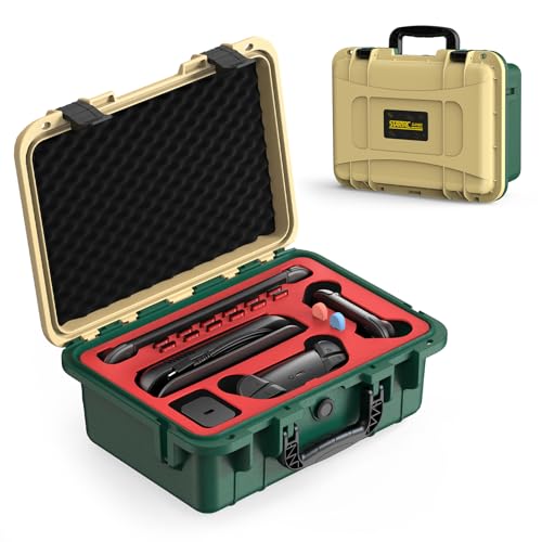 STARTRC GAMES Hard Carrying Case for Nintendo Switch 2, Professional Deluxe IP67 Waterproof, Soft Lining Hard Travel Case for Nintendo Switch 2 Console Pro Controller & Accessories (Yellow & Green) - color: Yellow and Green