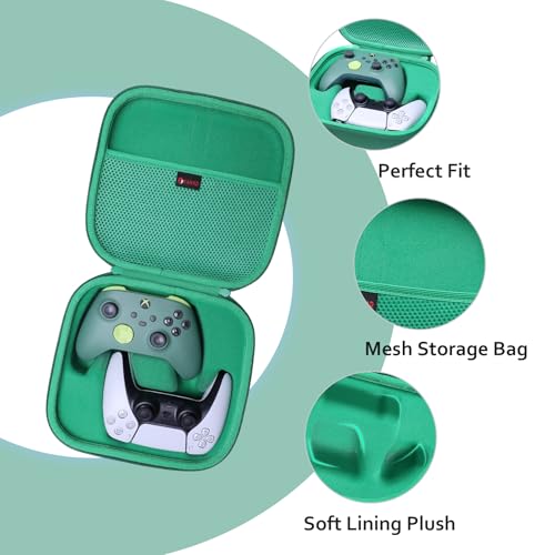 XANAD 2-in-1 Controller Case for Xbox/Playstation/Nintendo Switch/PowerA/ELISWEEN/GameSir/Diswoe/TIANHOO Wireless Controller - Hard Travel Protective Carrying Storage Bag(Green) - color: Green
