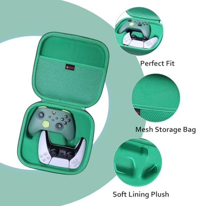 XANAD 2-in-1 Controller Case for Xbox/Playstation/Nintendo Switch/PowerA/ELISWEEN/GameSir/Diswoe/TIANHOO Wireless Controller - Hard Travel Protective Carrying Storage Bag(Green) - color: Green