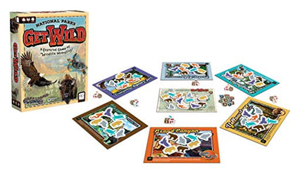 USAOPOLY National Parks Get Wild | Quick-Rolling Dice Game Featuring Iconic National Park Locations | Great Kids Game & Family Board Game | lawn-game-equipment
