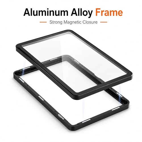 PSA Slab Protector 4 Pack, Tempered Glass Magnetic Display Case Compatible with PSA 35PT Slabs, UV Resistant Aluminum Graded Card Holder, Shockproof Slab Guard with Gift Box