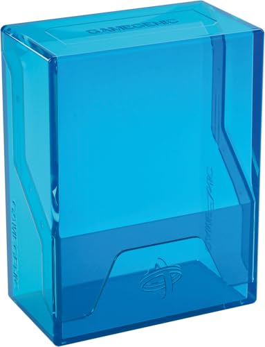 Gamegenic Bastion 50+ XL Deck Box - Compact, Secure, and Perfectly Organized for Your Trading Cards! Safely Protects 50+ Double-Sleeved Cards, White Color, Made - color: Blue