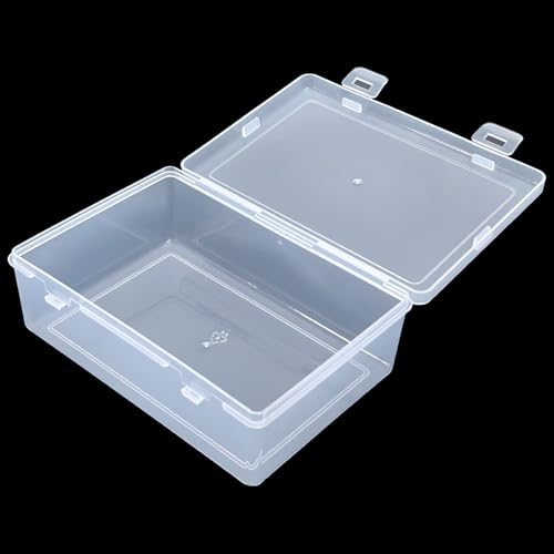 Rectangular Clear Plastic Storage Containers, 5x3.46x1.69in | 10 Pack, Hinged Lid, For Beads and Small Craft Items - size: 5 x 3.46 x 1.69 inch