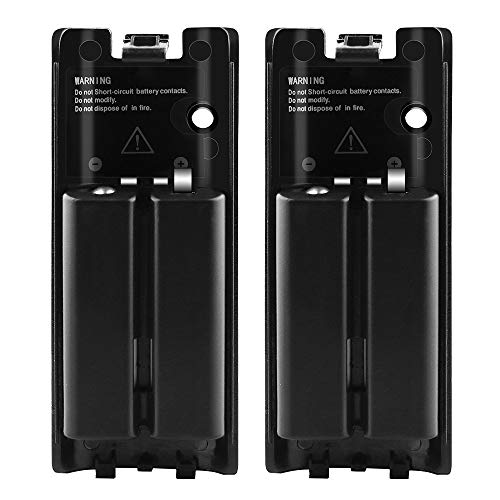 Wii Batteries Pack Rechargeable for Wii Controller, 2 Pack Rechargeable Batteries for Wii/Wii U Remote Controller Black - color: Black