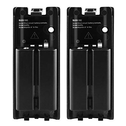 Wii Batteries Pack Rechargeable for Wii Controller, 2 Pack Rechargeable Batteries for Wii/Wii U Remote Controller Black - color: Black