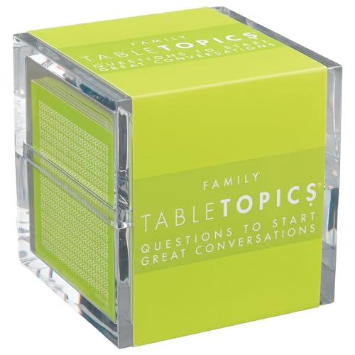 TableTopics Family Conversation Cards for Kids & Parents with 135 Questions for Fun & Connection at Dinnertime, Game Night, & Classrooms
