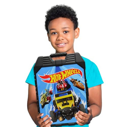 Tara Toys Hot Wheels 48-Car Storage Case – Durable Plastic Carrying Case with Handle for Die-Cast Toy Cars, Fits 1:64 Scale Vehicles, Organizer for Kids Travel & Display - style: 48 Car Carry Case