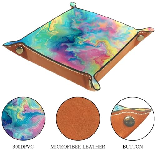 Tie Dye Dice Tray Dice Rolling Tray Folding Dice Holder for Dice Games, Like RPG, DND and Other Table Games - color: Multi 8