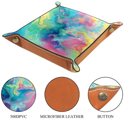 Tie Dye Dice Tray Dice Rolling Tray Folding Dice Holder for Dice Games, Like RPG, DND and Other Table Games - color: Multi 8