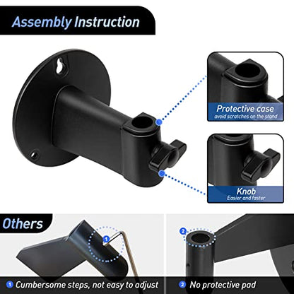 Microphone Wall Mount Boom Arm - Microphone Wall Mount for Mic holder，Horizontal Mounting Wall，Space Saving Desktop Metal Mic Stand Clamp by SUNMON - color: Microphone Wall Mount