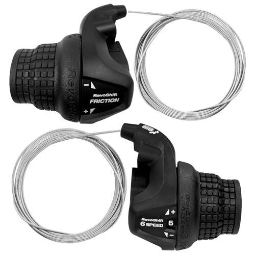 Bike Gear Shifters 3×6 Speed Left SL-RS25 18S Shift Lever Bicycle Twist Grip Thumb Gear Shifter for MTB Folding Mountain Bike - size: RS25-3x6