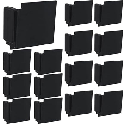 Card Box Dividers – 15 Pack Black Plastic Trading Card Dividers with Clip, Storage Separator for Game Cards, Exercise Cards, and Cardboard Box Organizer