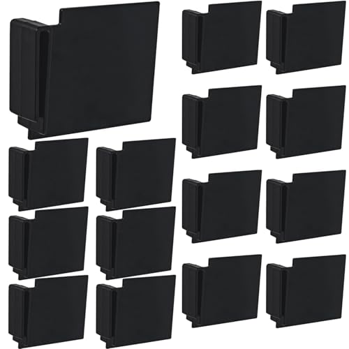 Card Box Dividers – 15 Pack Black Plastic Trading Card Dividers with Clip, Storage Separator for Game Cards, Exercise Cards, and Cardboard Box Organizer