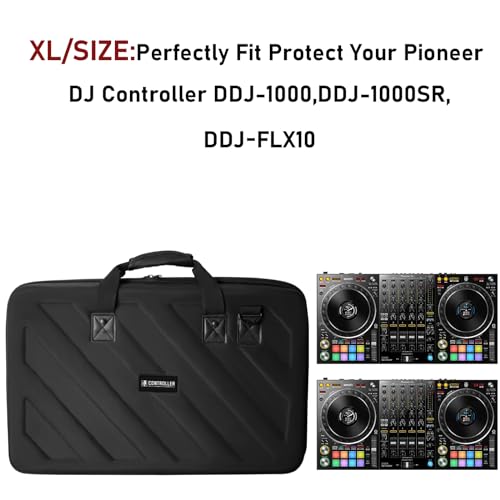 Hard Case Compatible with Pioneer DJ Controller DDJ-1000,DDJ-1000SR,DDJ-FLX10 Protective Carrying Storage Bag,Blcak(Xl-28.8 x 16 x 4.3 Inch) - size: DDJ-FLX10/1000/1000SR