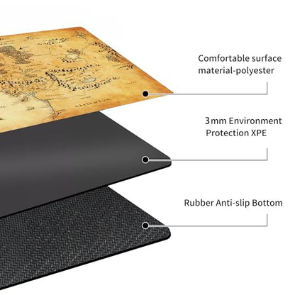 MTG Playmat Non-Slip Rubber Backing Printing Commander Board Game Desk Mat Duel Mat TCG PTCG Playmat 24x14 inches and Free Storage Bags - color: Map-2, size: 24"X14"