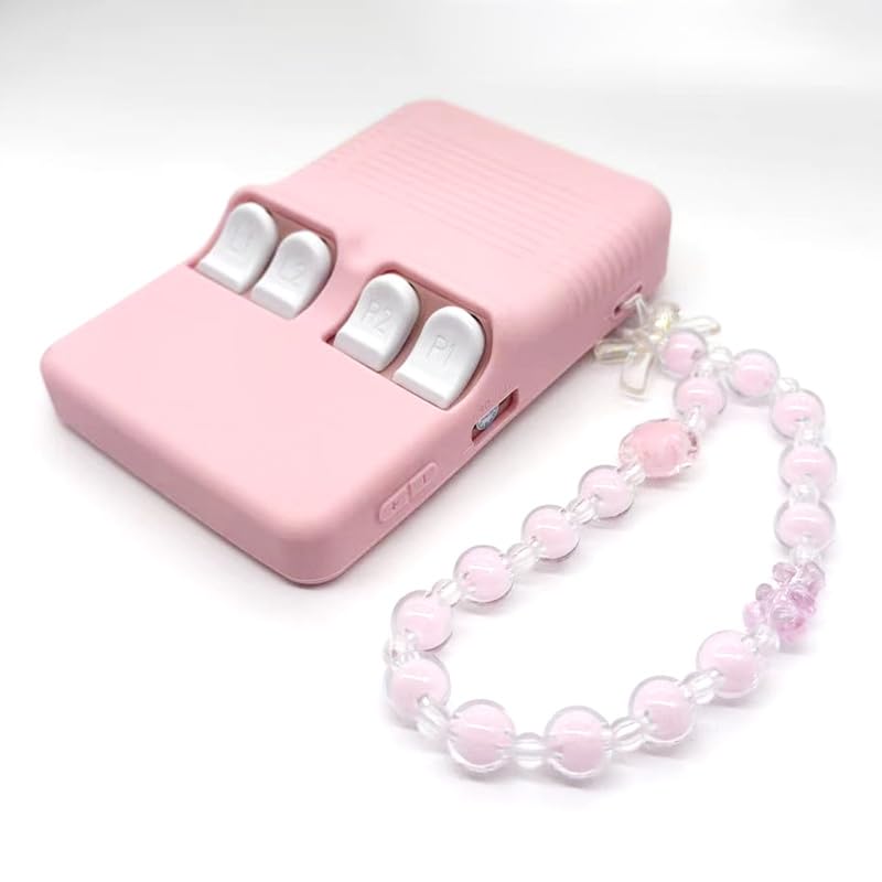 Silicone Case for R36S Handheld Game Console Protective Case with Lanyard Button Cover Accessory for Gift (Pink) - color: Pink