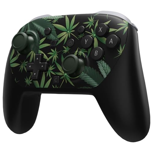 eXtremeRate DIY Replacement Faceplate Shell for Nintendo Switch 2 Pro Controller, Custom Front Housing Case, Thumbsticks and Screwdriver Tools for Switch 2 Pro Controller - Green Weeds - color: Green Weeds