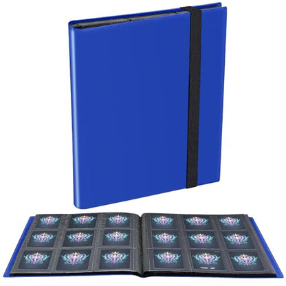 Card Binder, Upgraded 9 Pockets Trading Card Collection Binder for Cards, 360 Card Book Holder Album for Yugioh, MTG, TCG, Magic, Sports Cards - Blue - color: Dark Blue