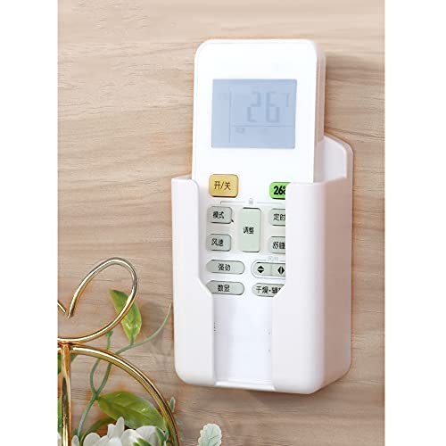 2 Pcs Wall Mount Remote Control Holder Media Player Controller Holder, Air-Conditioner Remote Tray TV Remote Organizer Caddy Box for Home Nightstand Office Desk School Supply Storage (Small,1.85inch) - size: Small,1.85inch