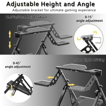 Marada X-shaped Sim Racing Wheel Stand Height Adjustable simulator stand | Foldable, Fits for Logitech G29 G920, for ThrustmasterT300 T248, for Moza R3 R5,Gaming Wheel Pedals NOT Included