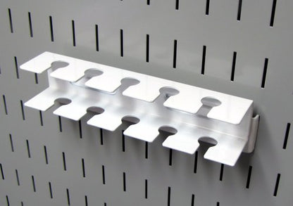 Wall Control Tool Holder Bracket Slotted Metal Pegboard Accessory Pegboard and Slotted Tool Board - White - color: White, size: 1 Count (Pack of 1)