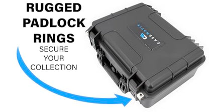 CASEMATIX 16" Waterproof Hard Case with Customizable Foam for Portable Electronics, Tools and Accessories - Hard Shell Plastic Case with Pre-Diced Travel Case Foam Interior - size: 16"