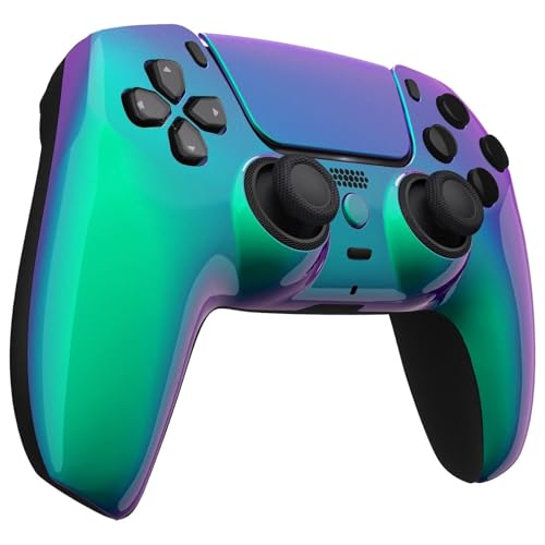 Custom Controllerzz Custom Wireless Controller Compatible with PS5 - Multiple Designs Available (PS5 Green & Purple Chameleon) - color: PS5 Green & Purple Chameleon