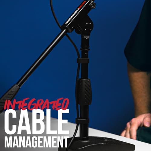 Gator Frameworks Weighted Desktop Microphone Stand with Boom (GFW-MIC-0821) | Compact Stand with 4.5" x 8" Base is Perfect for Desktop Use or Instrument Recording - style: Weighted Base